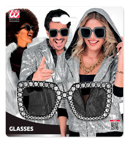Glasses Strass Black