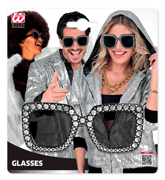 Glasses Strass Black