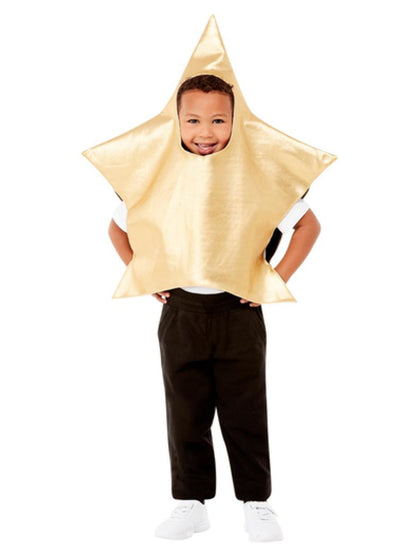 Toddler Shining Star Costume Gold All In One 2