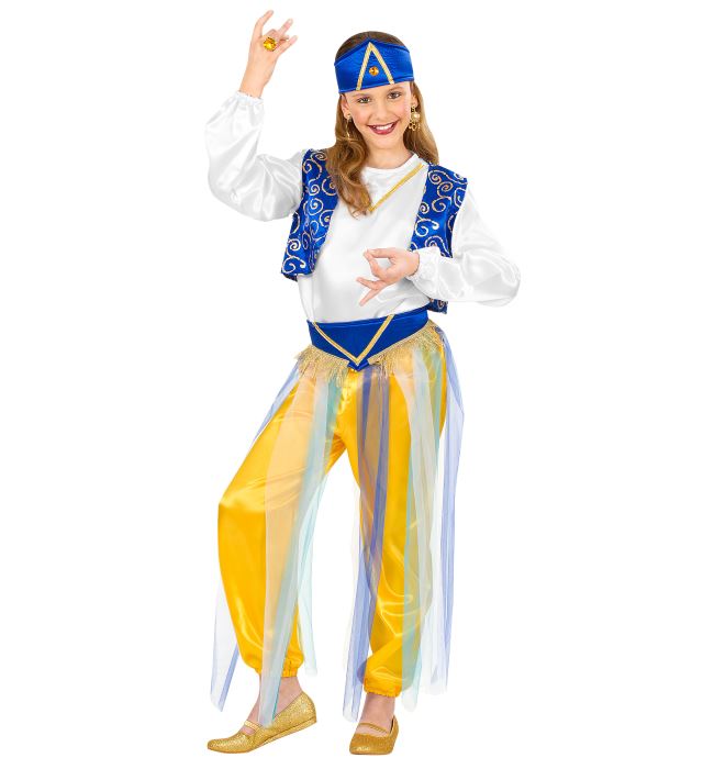 Arab Princess  Shirt, Vest, Pants With Veils, Belt, Headpiece 
