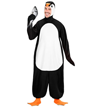 Penguin  Jumpsuit, Headpiece With Mask, Paws 