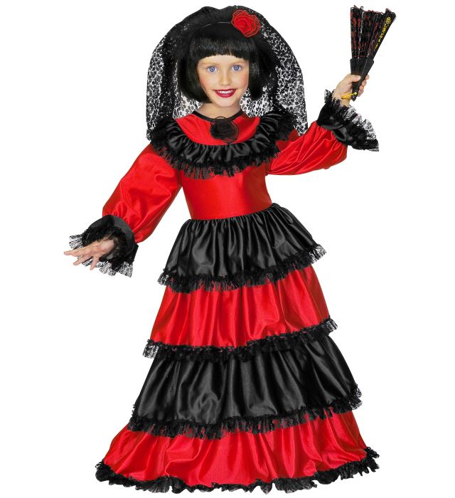 Señorita  Dress With Wire Hoop, Lace Headpiece 