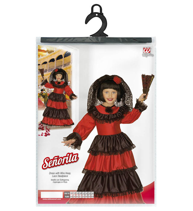 Señorita  Dress With Wire Hoop, Lace Headpiece 