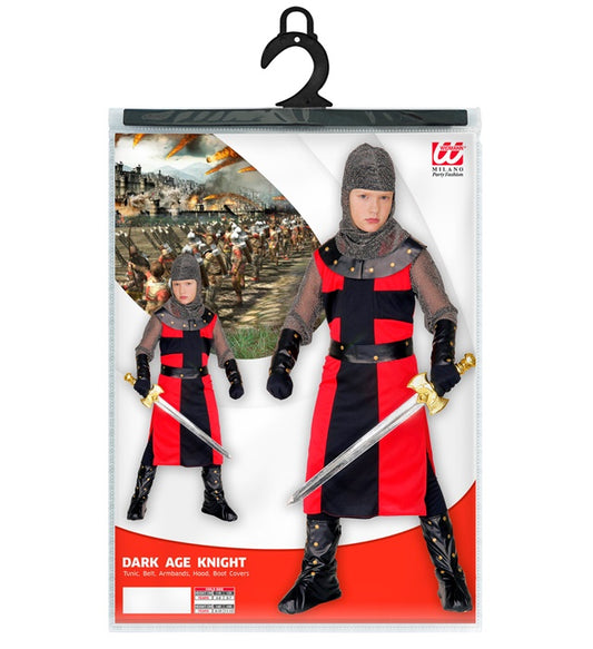 Dark Age Knight  Long Coat, Belt, Armbands, Helmet, Boot Covers 