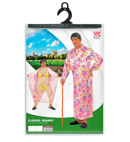 Flasher Granny  Sexy Jumpsuit, Dressing Gown 