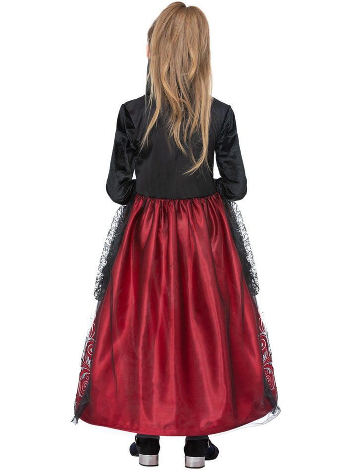 Deluxe Vampiress Costume Child Black Red Light Up Dress 3