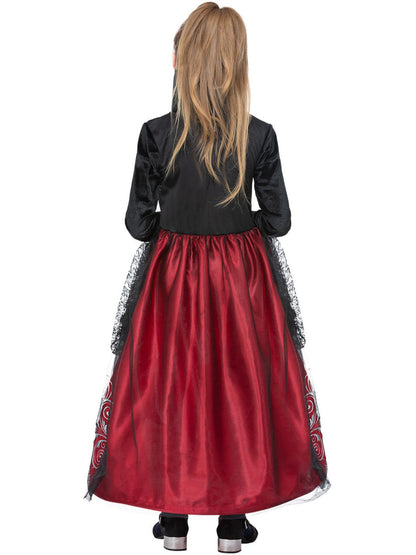 Deluxe Vampiress Costume Child Black Red Light Up Dress 3