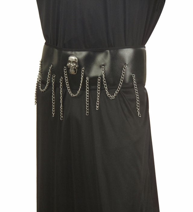 Skull Master  Hooded Robe, Skullcollar With Chains, Skull Belt With Chains 