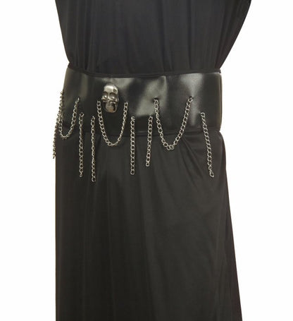 Skull Master  Hooded Robe, Skullcollar With Chains, Skull Belt With Chains 