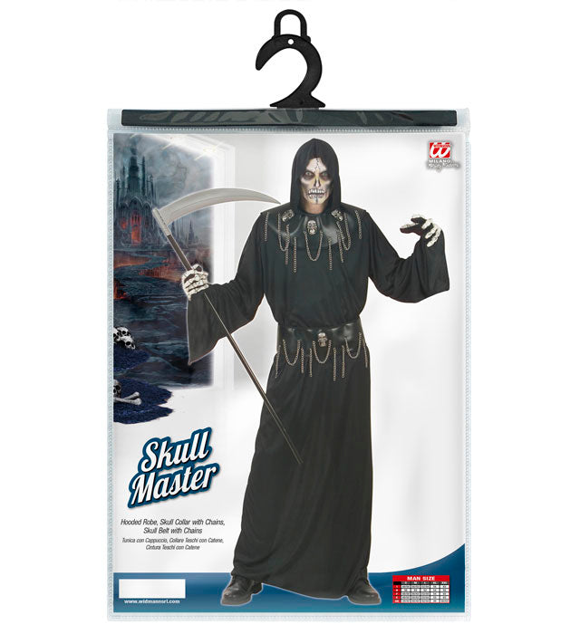 Skull Master  Hooded Robe, Skullcollar With Chains, Skull Belt With Chains 