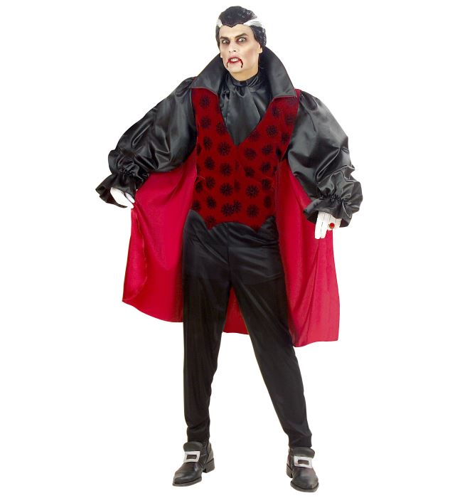 Victorian Vampire  Shirt With Vest, Jabot, Pants, Cape 