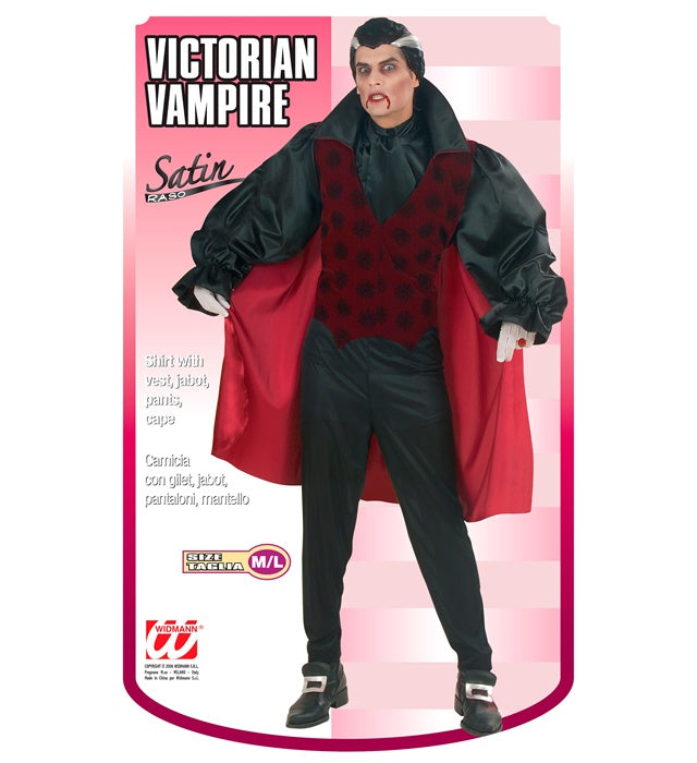 Victorian Vampire  Shirt With Vest, Jabot, Pants, Cape 