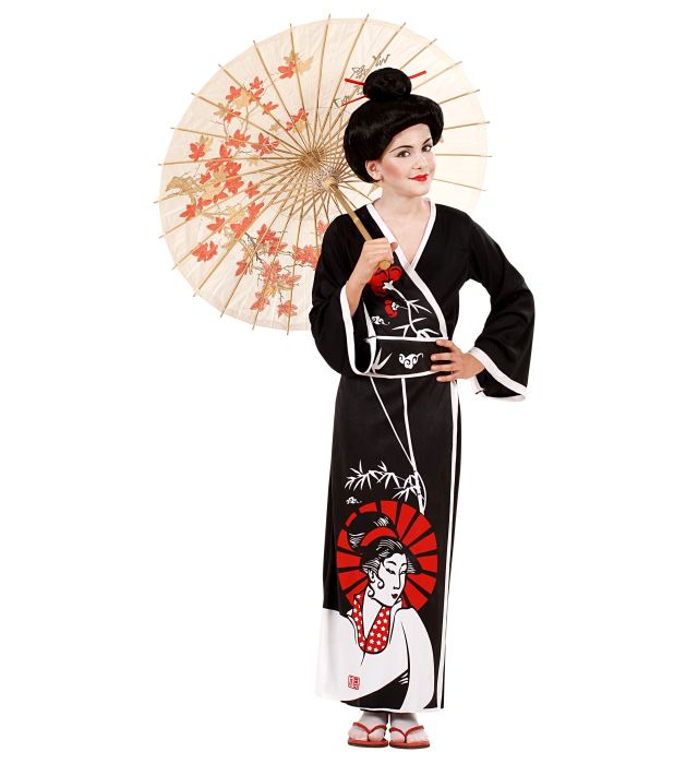 Geisha  Kimono, Belt, Chopsticks 