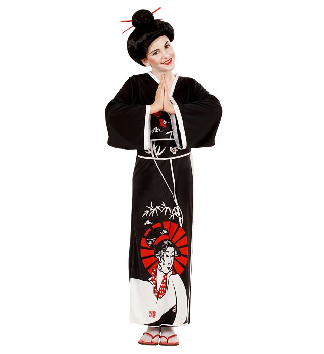Geisha  Kimono, Belt, Chopsticks 