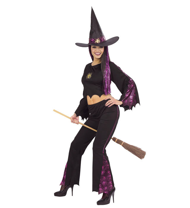 Witch  Top With Light-Up Spider, Pants, Hat  