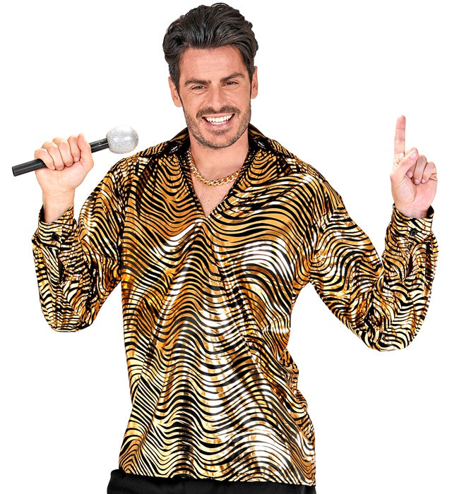 The 70S Disco Style - Golden Waves  Shirt 