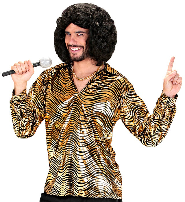 The 70S Disco Style - Golden Waves  Shirt 