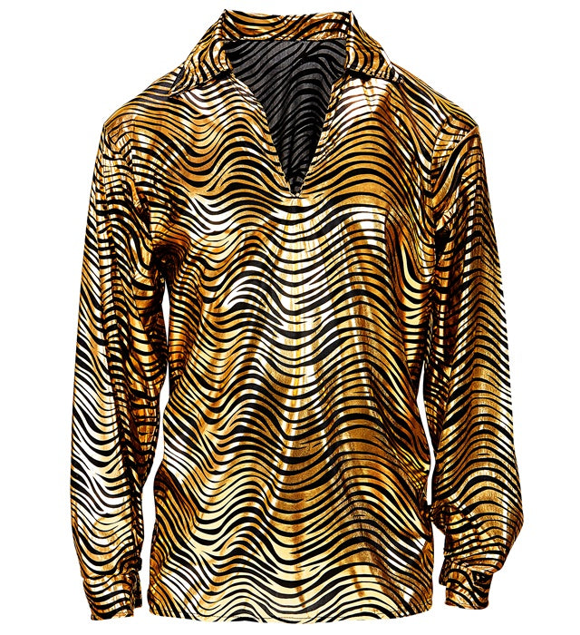 The 70S Disco Style - Golden Waves  Shirt 