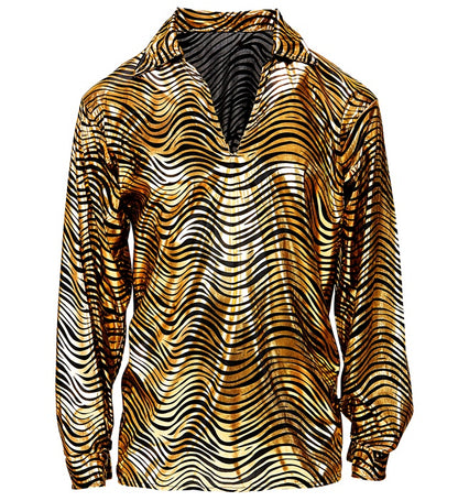 The 70S Disco Style - Golden Waves  Shirt 