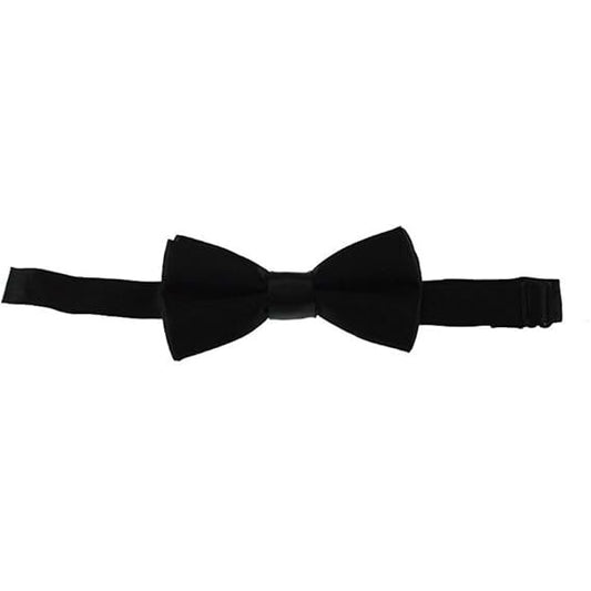 Tales Of Old England Satin Bow Tie on Elastic Adult Black Costume Accessory 1