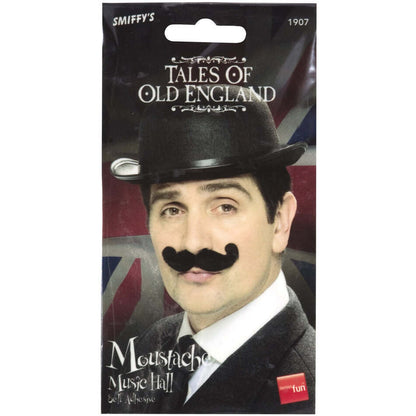 Tales Of Old England Music Hall Tash Black Self Adhesive Costume Accessory 1