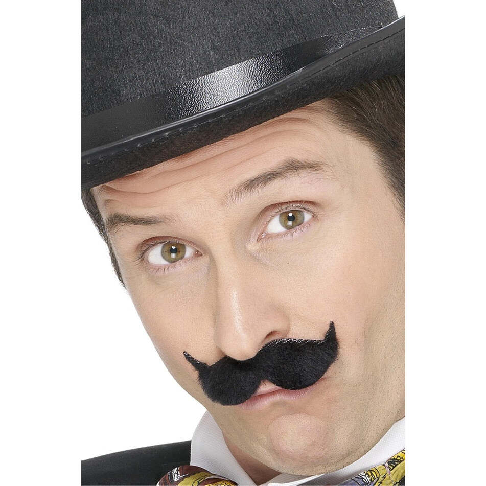 Tales Of Old England Edwardian Tash Black Self Adhesive Adult Costume Accessory 1