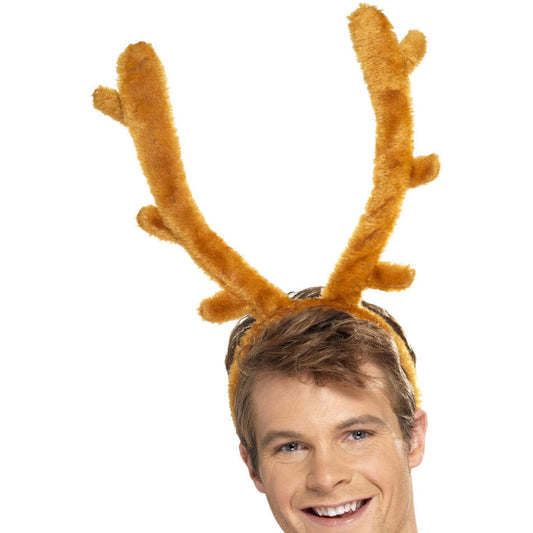 Stag Night Horns Brown Headband Adult Costume Accessory 1
