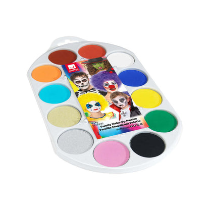 SFX Make Up Palette Aqua 12 Colours 4 Brushes 2 Sponges 1