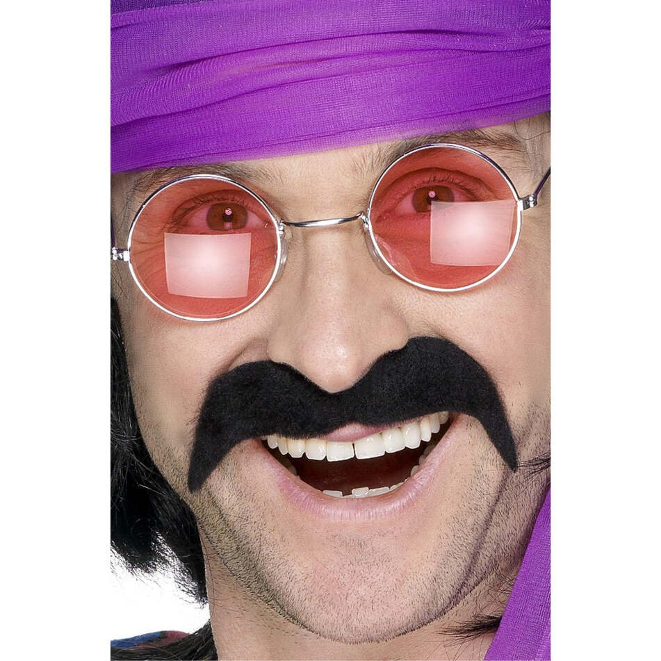 Seventies Tash Black Self Adhesive 1