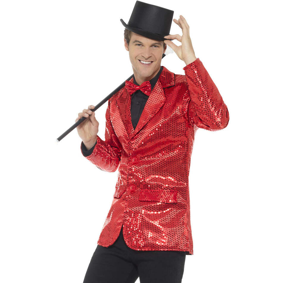 Sequin Jacket Red Mens Costume Accessory 1