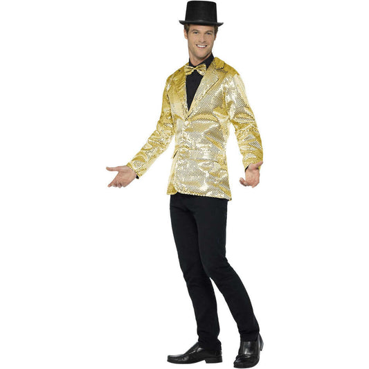 Gold Sequin Jacket Mens Rocky Horror Costume 1
