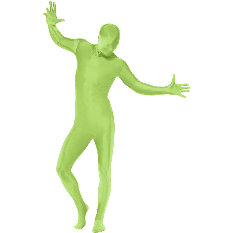 Second Skin Suit Adult Green with Bumbag Concealed Fly and Under Chin Opening 1