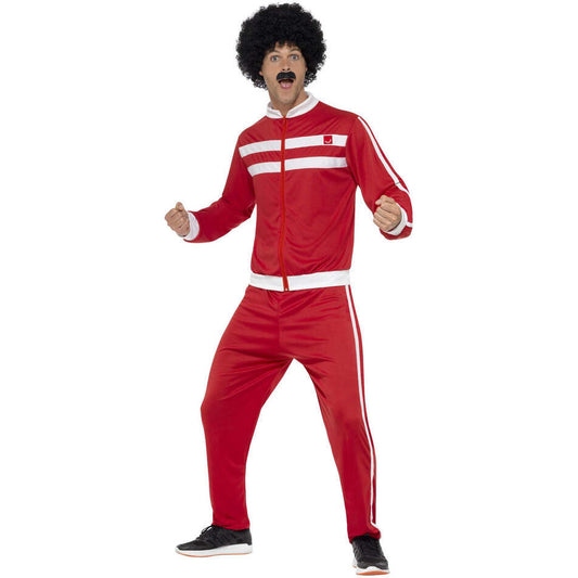 Scouser Tracksuit Adult Red White Jacket and Trousers 1