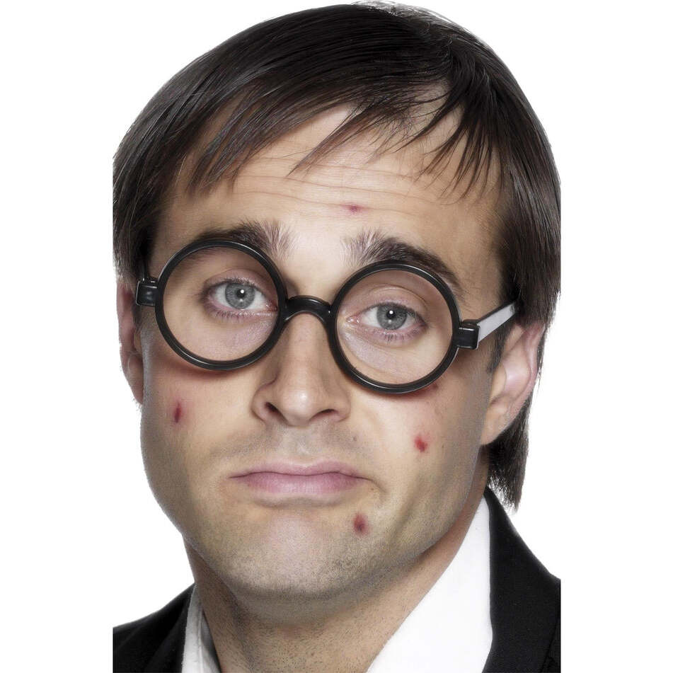 Schoolboy Specs Black Lens Free Adult Costume Accessory 1