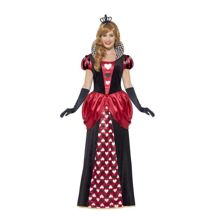Royal Red Queen Costume Adult Alice In Wonderland Dress Crown 1