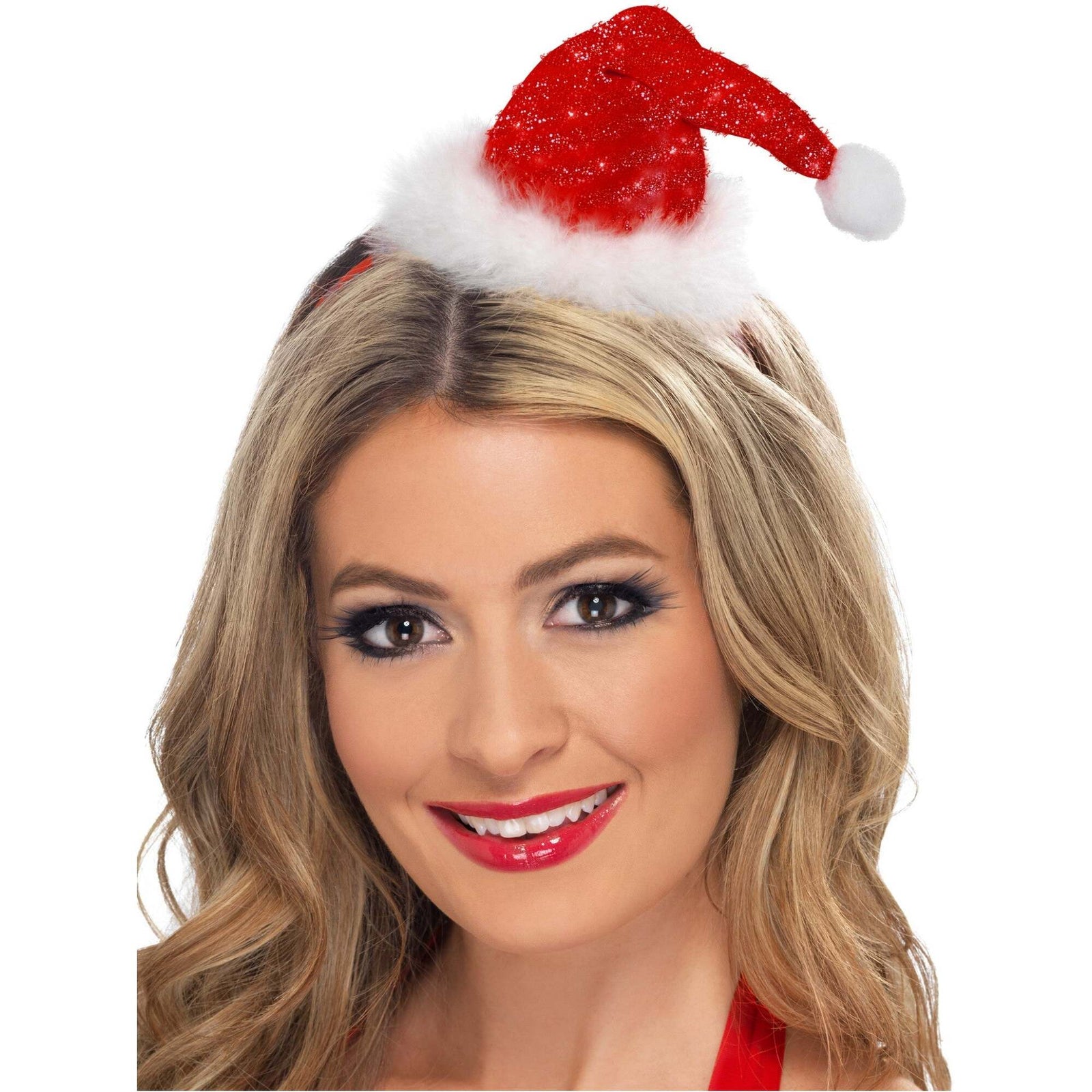 Mini Santa Hat Adult Red Headband Adult Costume Accessory 1