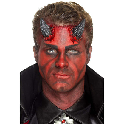 Latex Devil Horn Prosthetics Black with Adhesive Adult Foam FSX Accessory 1