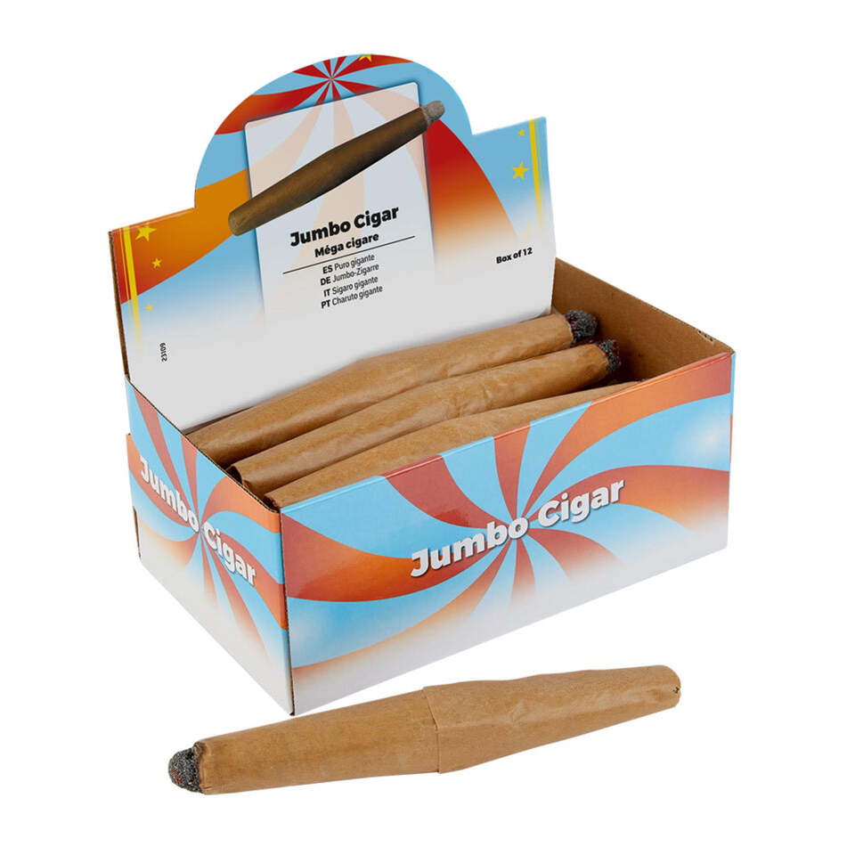 Fake Jumbo Cigar Brown Box of 12 Bachelor Party Accessory 1