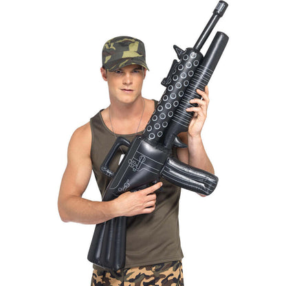 Inflatable Machine Gun Adult Black 112cm Costume Accessory 1