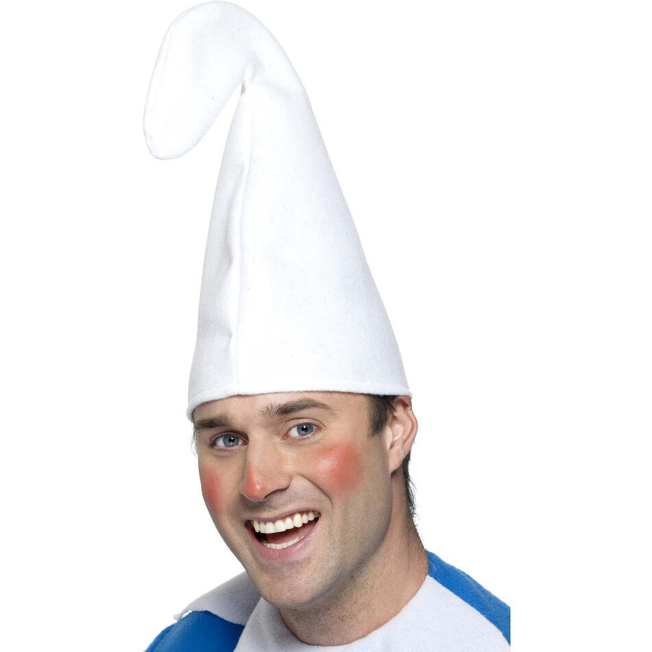 Gnome Hat White Adult Costume Accessory 1