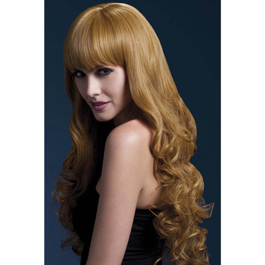 Fever Isabelle Wig Adult Auburn Long Soft Curl with Fringe 66cm 1