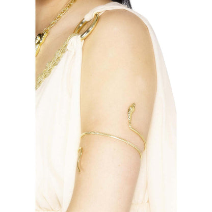 Egyptian Arm Bracelet Adult Gold Coloured Snake Design Costume Accessory 1