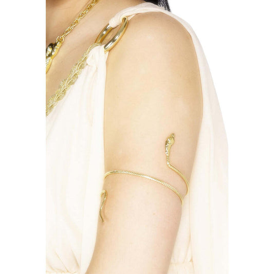 Egyptian Arm Bracelet Adult Gold Coloured Snake Design Costume Accessory 1