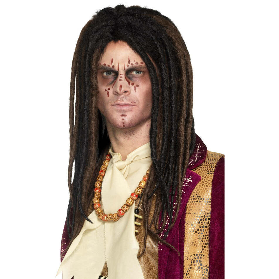 Voodoo Dreadlock Deluxe Wig Brown Adult Costume Hair 1