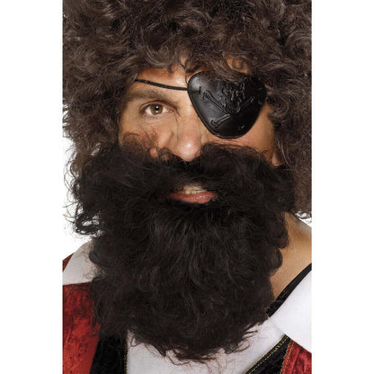 Deluxe Pirate Beard Brown Adult Costume Accessory 1