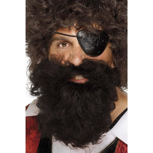 Deluxe Pirate Beard Brown Adult Costume Accessory 1