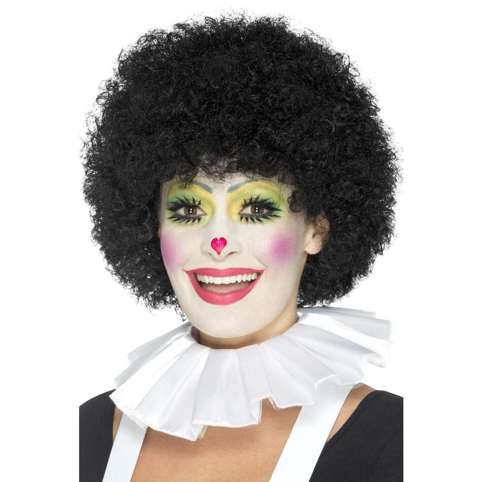 Clown Neck Ruffle White Adult Costume Accessory 1