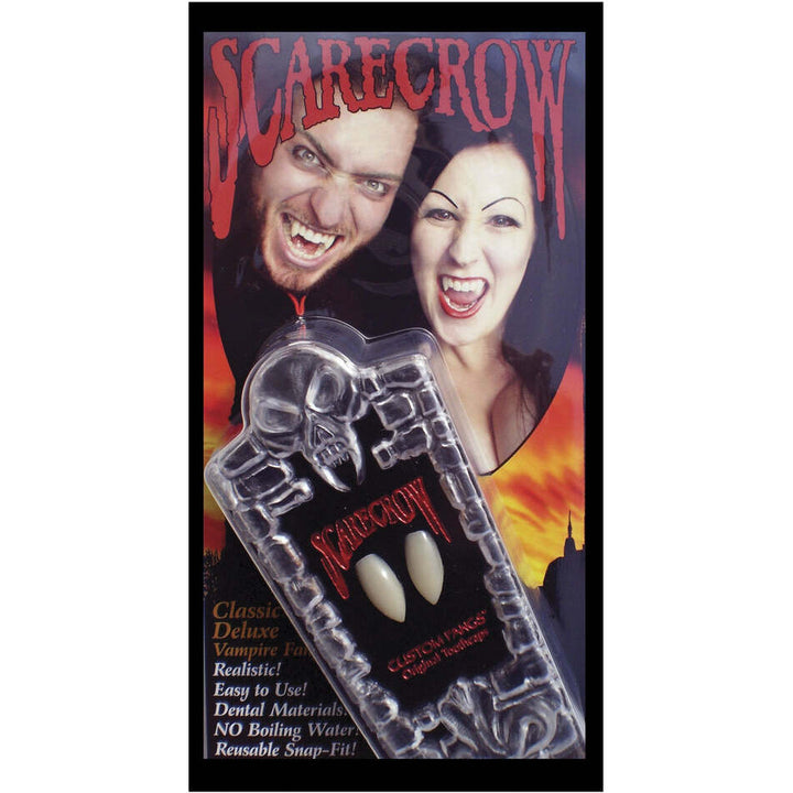 Classic Deluxe Vampire Fangs White Adult Costume Accessory 1