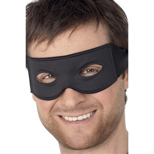 Bandit Eyemask with Tie Scarf Black Adult Superhero Costume Accessory 1