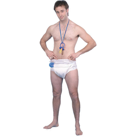 Baby Kit Assorted Adult White Jumbo Nappy Safety Pin and Dummy 1